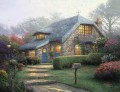 Cottage lilas Thomas Kinkade